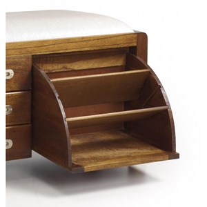 Divan 3 tiroirs bronze bois-bronze