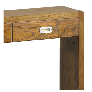 Console 2 tiroirs bronze bois-bronze