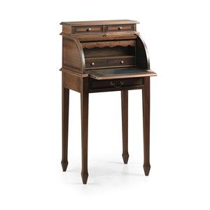 Bureau 5 tiroirs bronze bois marron -