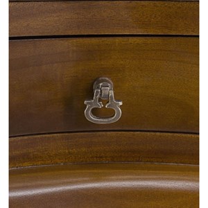 Table de chevet 2 tiroirs bronze bois