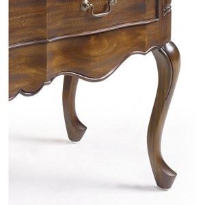 Commode 2 tiroirs bronze bois marron -