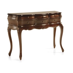Console 6 tiroirs bronze bois marron -