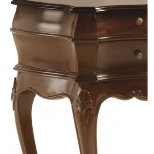 Console 6 tiroirs bronze bois marron -