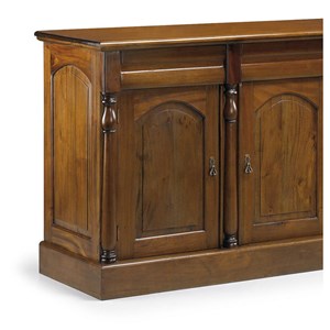 Bahut 3 tiroirs bronze bois marron -