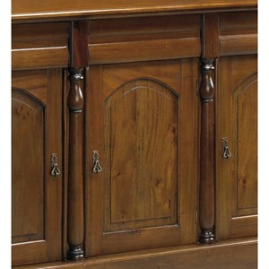 Bahut 3 tiroirs bronze bois marron -