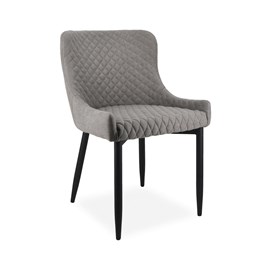Chaise polyester-métal gris - izenia