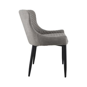 Chaise polyester-métal gris - izenia