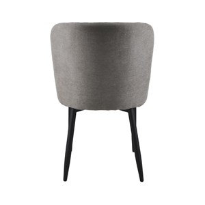 Chaise polyester-métal gris - izenia