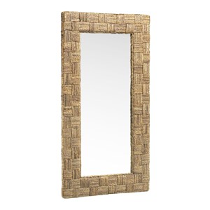 Miroir rotin rotin marron - décoration