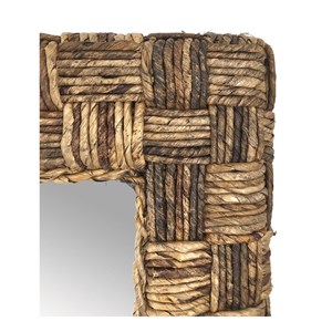 Miroir rotin rotin marron - décoration