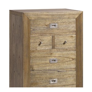 Chiffonnier 6 tiroirs bronze bois-bronze