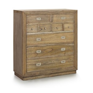 Commode 9 tiroirs bronze bois-bronze
