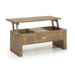 Table basse 2 tiroirs bronze bois-bronze