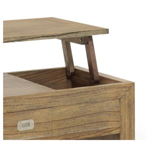 Table basse 2 tiroirs bronze bois-bronze