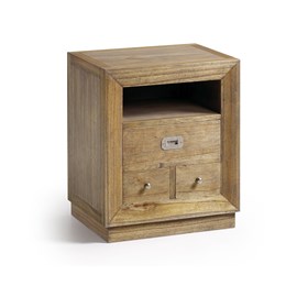 Table de chevet 3 tiroirs bronze