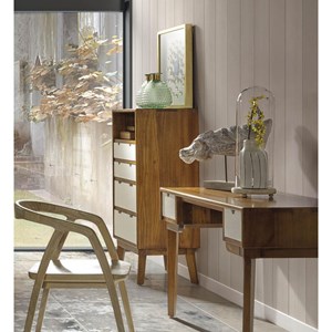 Chiffonnier 4 tiroirs bronze bois-bronze