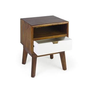 Table de chevet 1 tiroir bronze