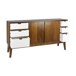 Bahut 6 tiroirs bronze bois-bronze