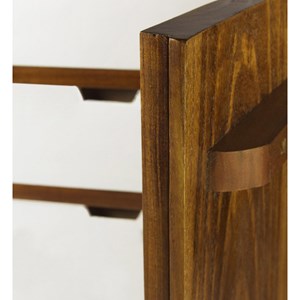 Bahut 6 tiroirs bronze bois-bronze