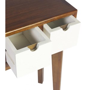 Console 3 tiroirs bronze bois-bronze