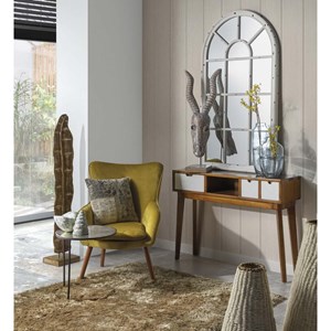 Console 3 tiroirs bronze bois-bronze