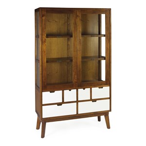 Vaisselier 6 tiroirs bronze bois marron