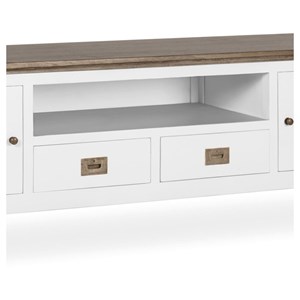 Meuble tv 3 tiroirs bronze bois-bronze