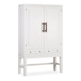 Vaisselier 4 tiroirs bronze bois blanc -