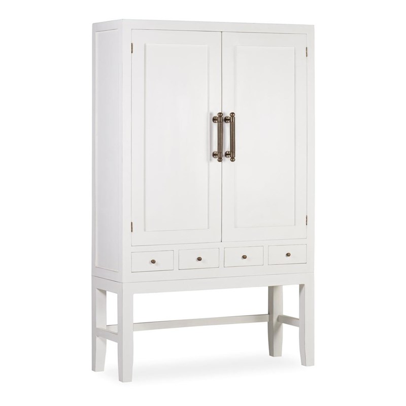 Vaisselier 4 tiroirs bronze bois blanc -