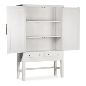 Vaisselier 4 tiroirs bronze bois blanc -