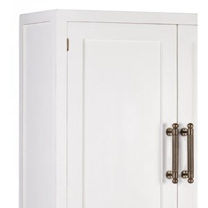 Vaisselier 4 tiroirs bronze bois blanc -