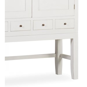 Vaisselier 4 tiroirs bronze bois blanc -