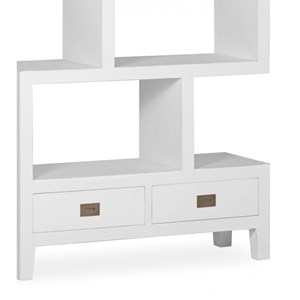 Bibliothèque 2 tiroirs bronze