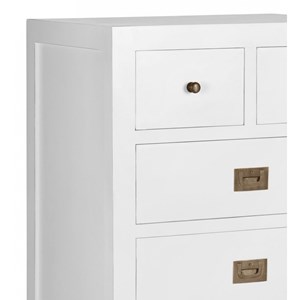 Chiffonnier 6 tiroirs bronze bois-bronze