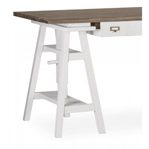 Bureau 3 tiroirs bronze bois-bronze