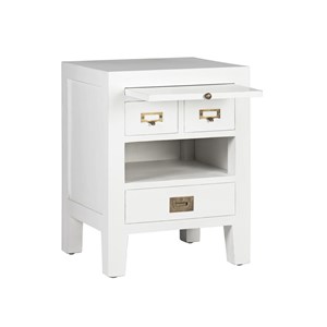 Table de chevet 3 tiroirs bronze