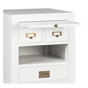 Table de chevet 3 tiroirs bronze