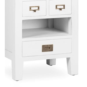 Table de chevet 3 tiroirs bronze