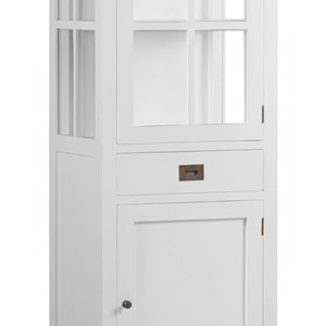 Vaisselier 1 tiroir bronze bois blanc -