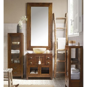 Vaisselier 1 tiroir bronze bois-bronze