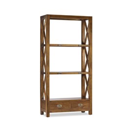 Bibliothèque 2 tiroirs bronze