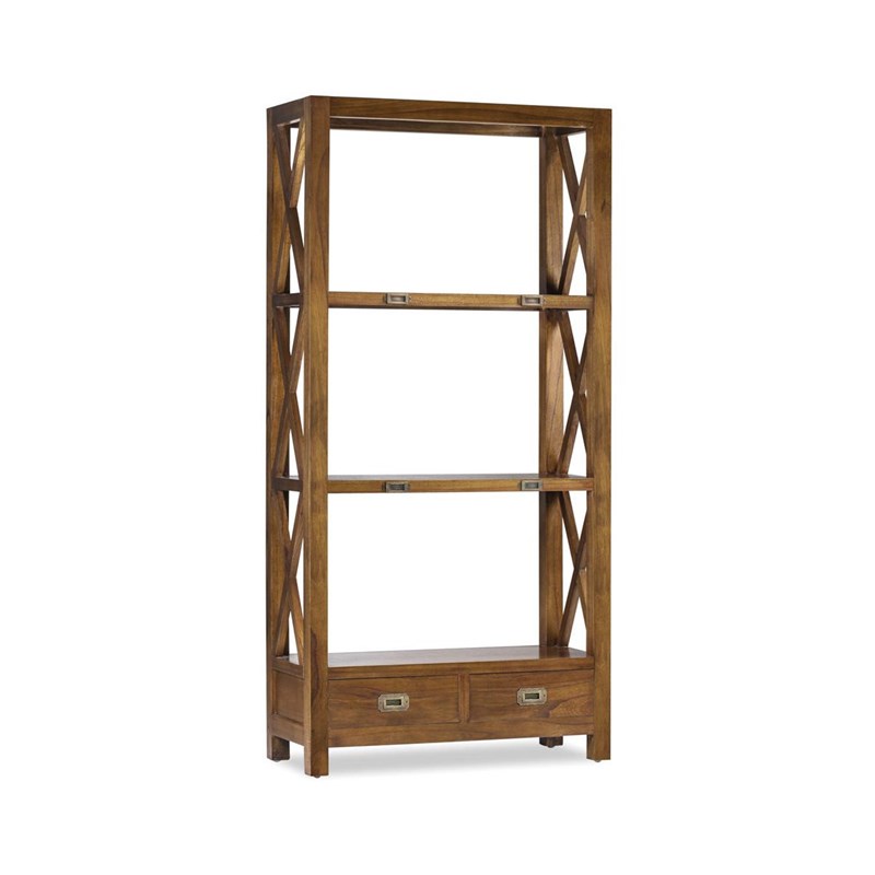 Bibliothèque 2 tiroirs bronze