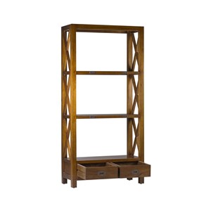 Bibliothèque 2 tiroirs bronze