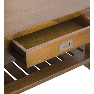 Table basse 1 tiroir bronze bois-bronze