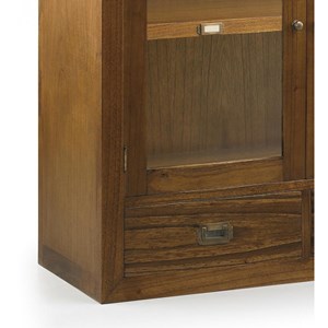 Vaisselier 2 tiroirs bronze bois marron