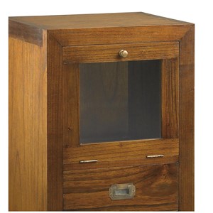 Chiffonnier 3 tiroirs bronze bois-bronze