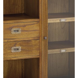 Vaisselier 2 tiroirs bronze bois marron