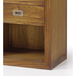 Vaisselier 2 tiroirs bronze bois marron