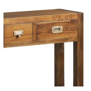 Console 3 tiroirs bronze bois-bronze