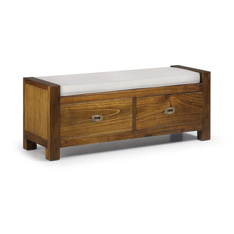 Divan 2 tiroirs bronze bois-bronze